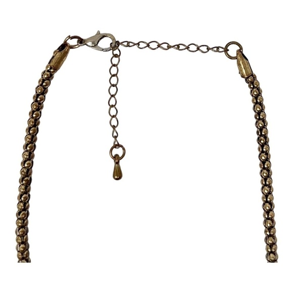 Goldtone, Rhinestone Statement Bib Necklace - Picture 4 of 4